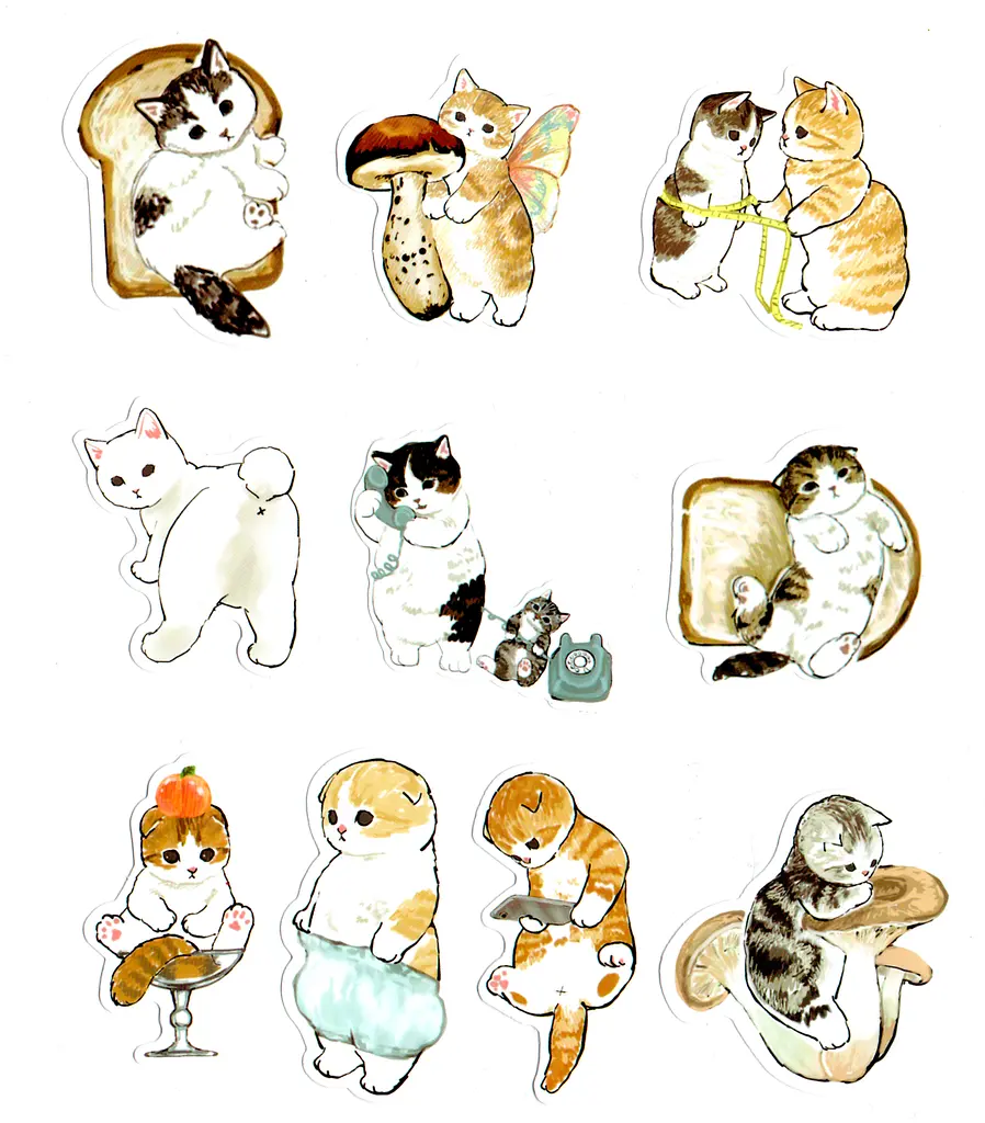 Стікерпак Набір наклейок Милий кіт 50 штук - фото 4