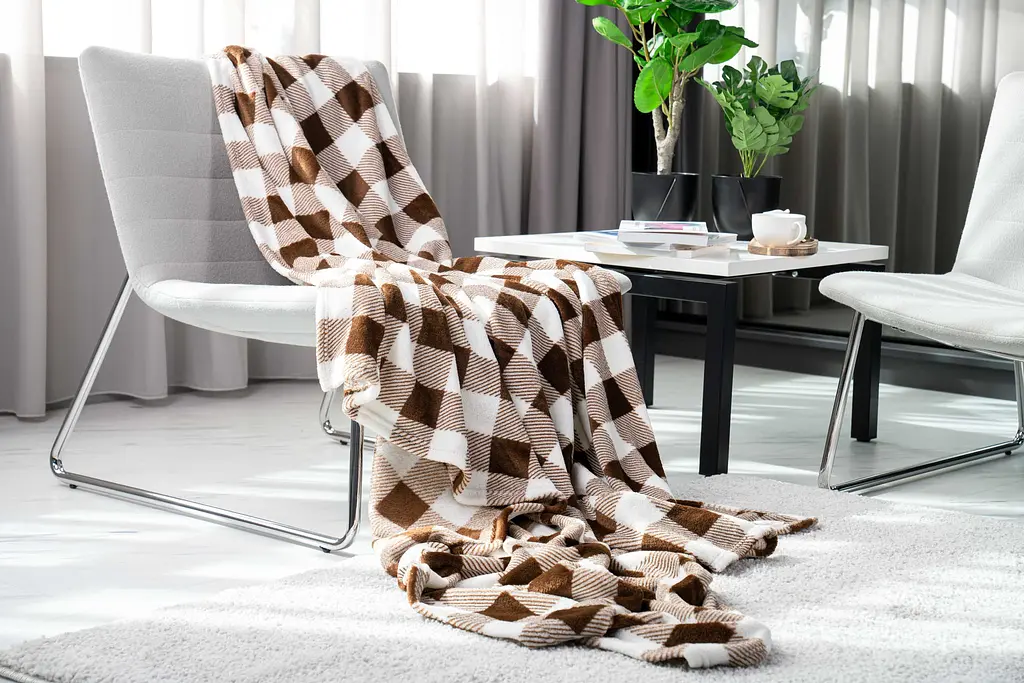 Плед Ardesto Flannel 160х200 см клітинка бежевий (ART0103PB) - фото 6