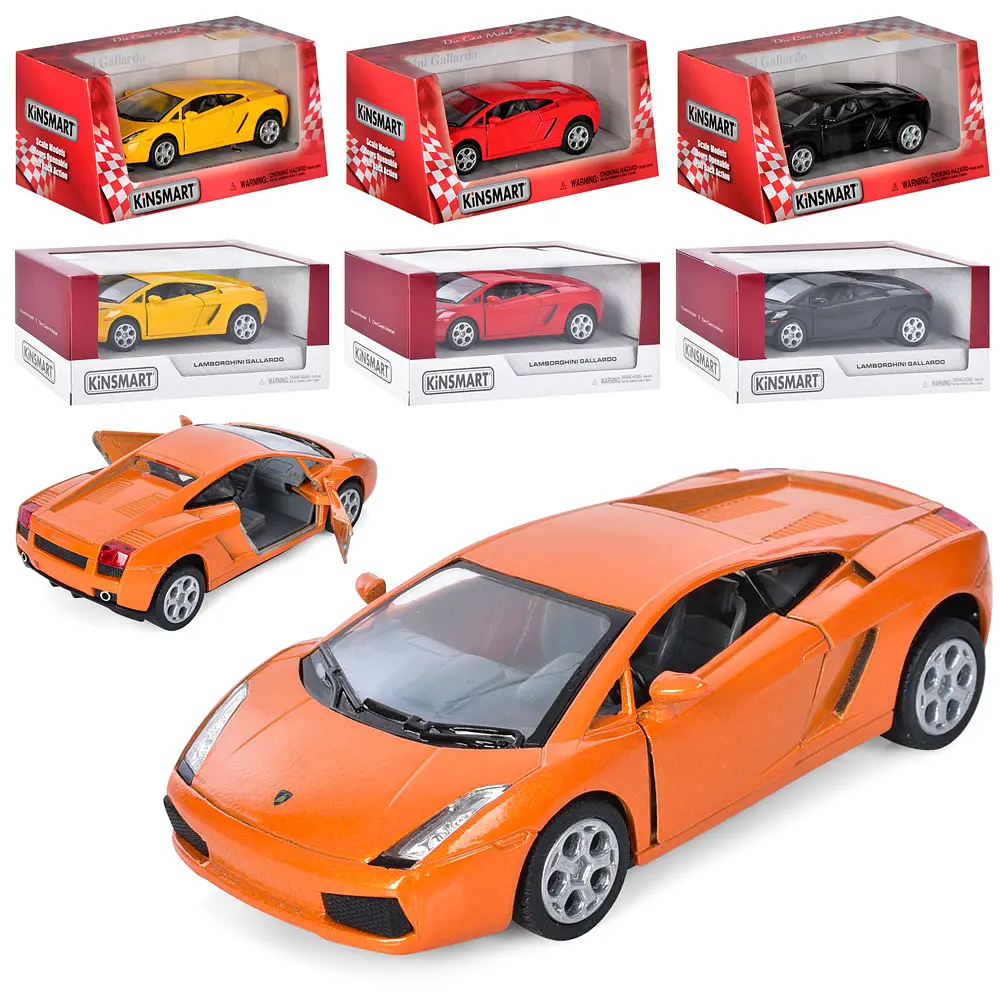 Металева інерційна легкова модель Lamborghini Gallardo 5", відкриваються двері (В асортименті) - фото 3