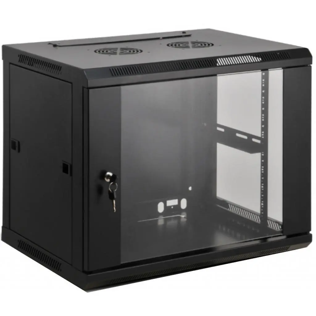 Шафа настінна 19", 6Ux600x600, (ШxГ), зібрана, чорна