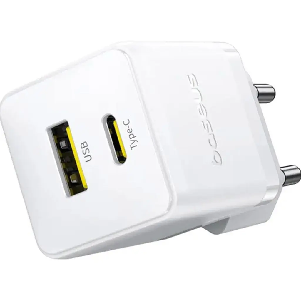 Зарядний пристрій Baseus 1xUSB-C 30 Вт + 1xUSB білий (P1011160A213-00) - фото 7
