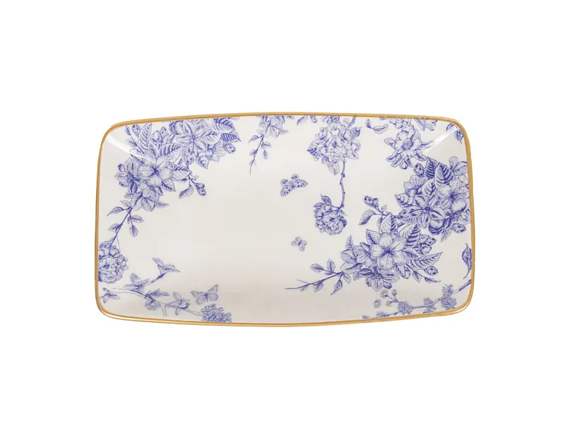 Набор блюд Alba ceramics Butterfly 3 шт. белый с синим (769-004) - фото 4