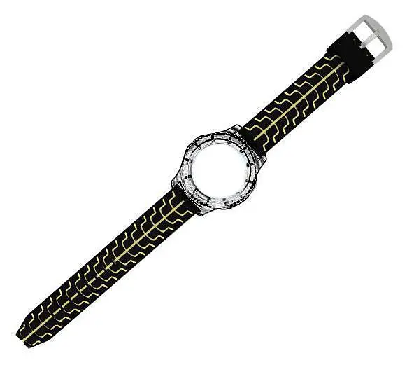 Силіконовий ремінець Primo Splint для годинника Samsung Galaxy Watch 46 мм SM-R800 Black Yellow - фото 2