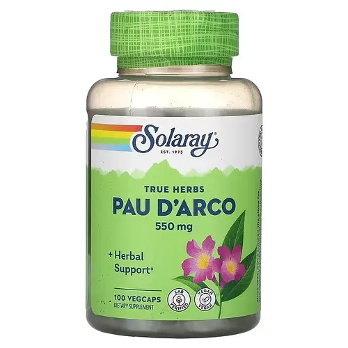 Кора мурашиного дерева (Pau D'Arco) Pau D'Arco 550 mg 100 капсул Solaray vit0005593