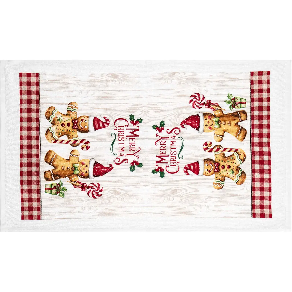 Набор полотенец для кухни Ardesto Christmas Gingerbread 38 x 63см 2 шт. красный (ART3863HG) - фото 4