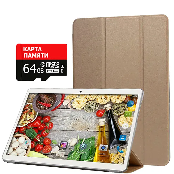 Планшет-телефон Adronix MT232 3G Gold 2/32GB + Чохол-книжка + Карта пам'яті 64GB - фото 2