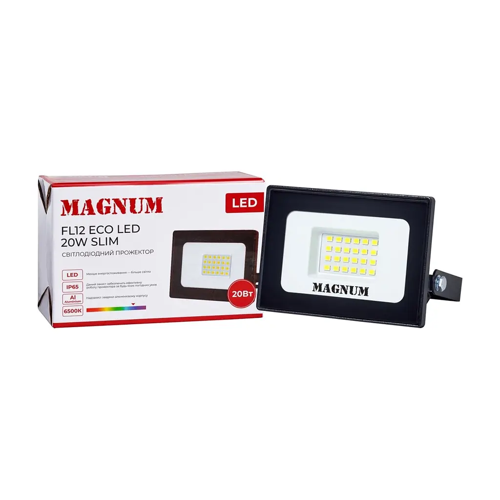 Прожектор MAGNUM FL12 ECO LED 20Вт slim 6500К IP65 (90022011) - фото 4