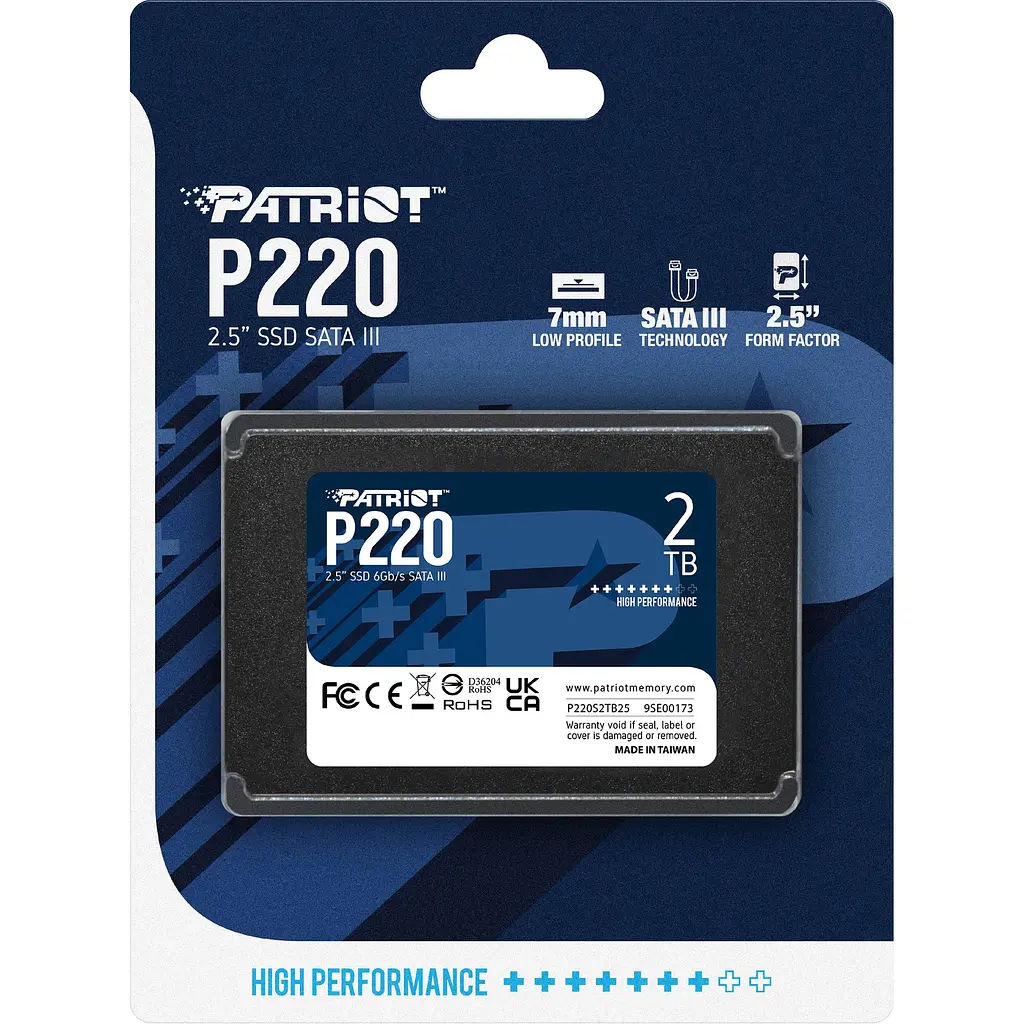 SSD накопичувач Patriot P220 2TB (P220S2TB25) [153333] - фото 5