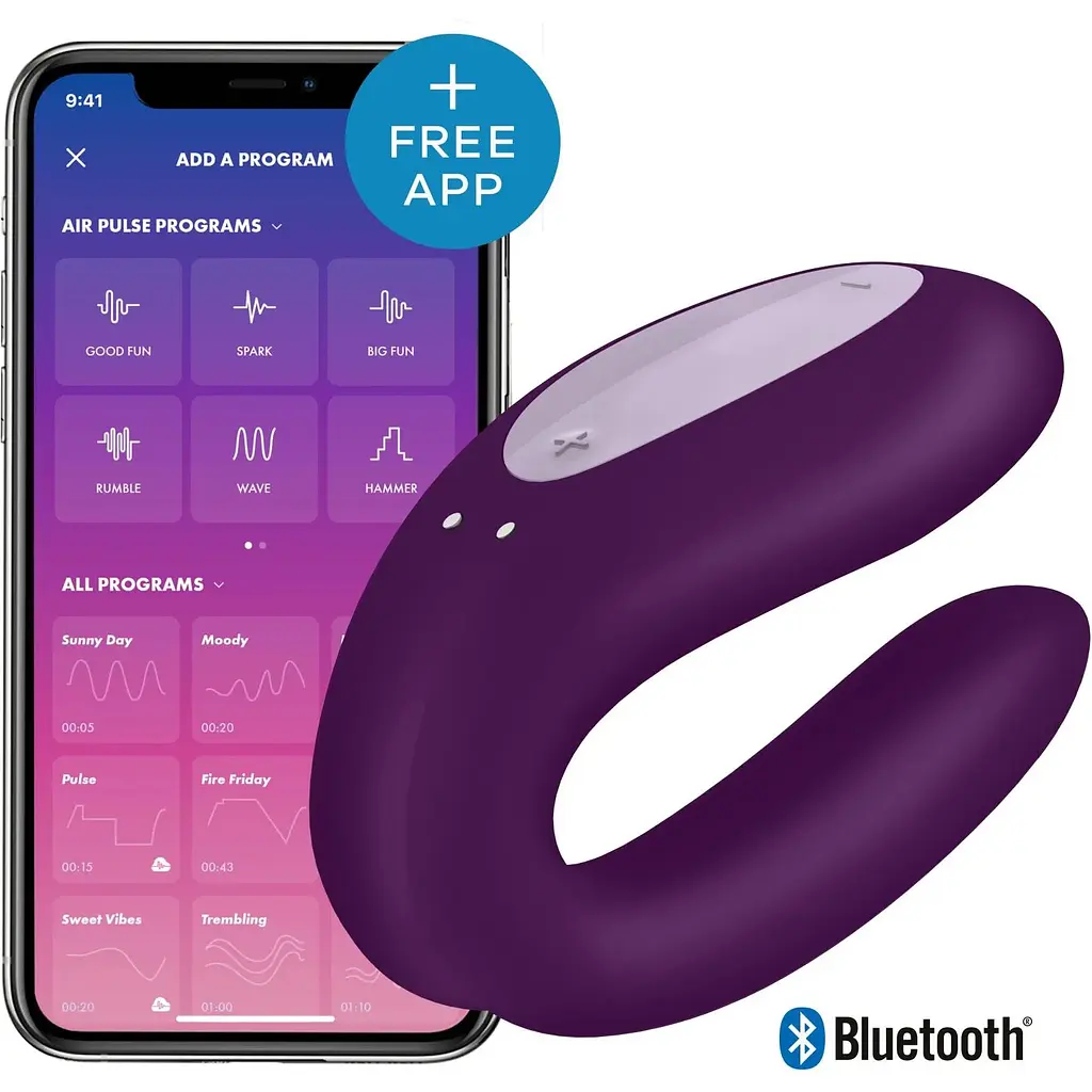 Смарт-вібратор для пар Satisfyer Double Joy Violet - фото 4