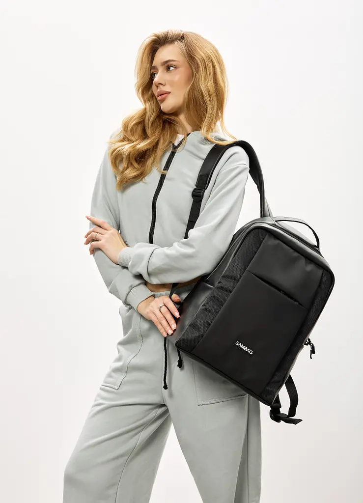 Женский рюкзак Sambag Zard Х комбинированный черный 40 х 28 х 14 см (25428164) - фото 2