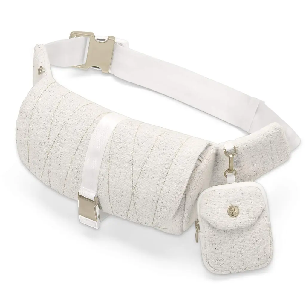 Сумка на пояс Boucle Cream White