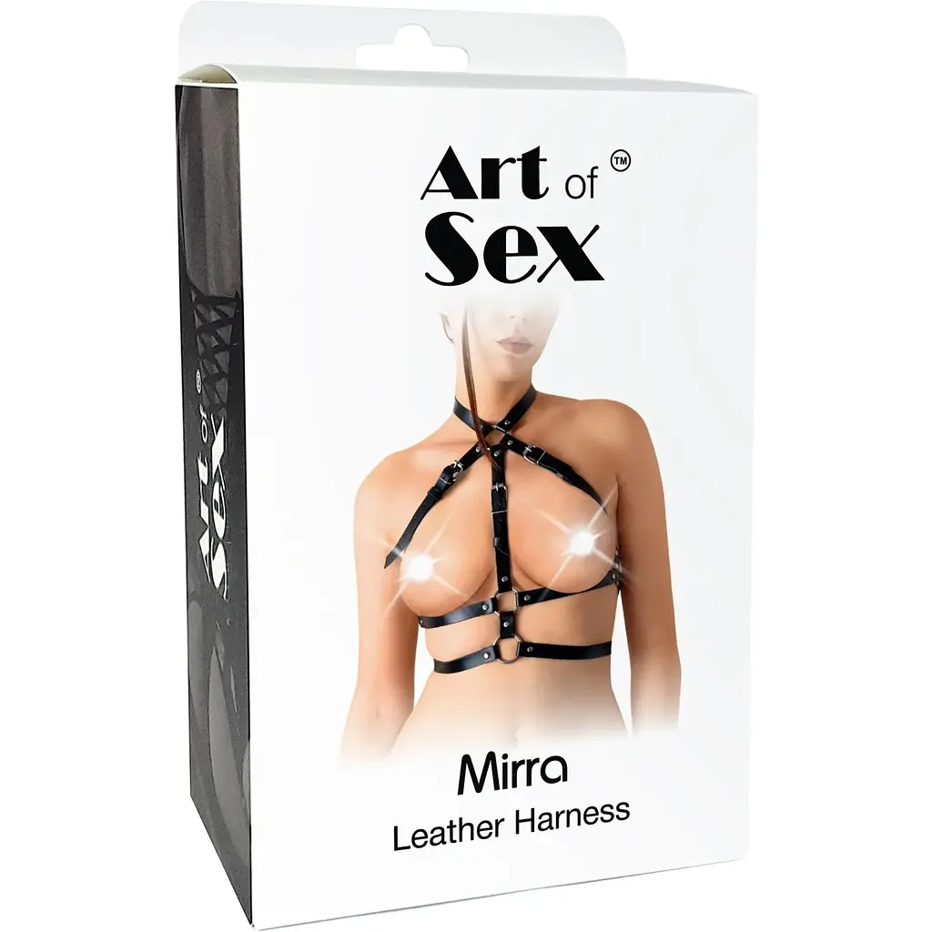 Женская портупея Art of Sex - Mirra, натуральная кожа, размер XS-2XL, цвет черный - фото 4