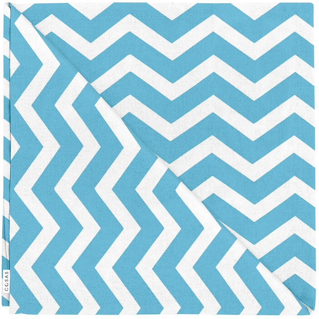 Серветки Cosas Skyey Zigzag & Azure 35х35 см 4 шт. (Set-4Serv_ZigLightBlue_RfSky_35) - фото 2