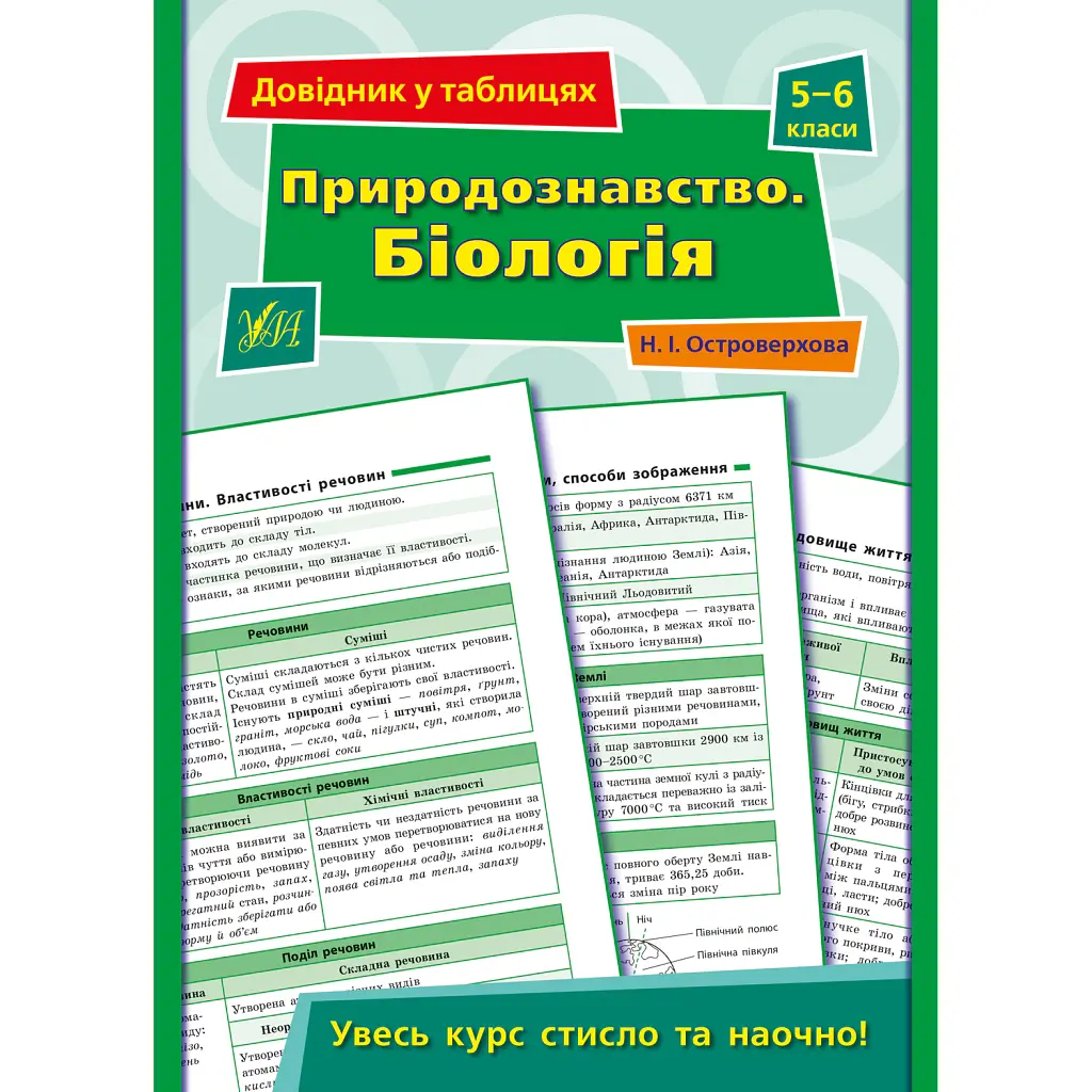 Довідник у таблицях. Природознавство. Біологія. 5–6 класи - Н. І. Островерхова