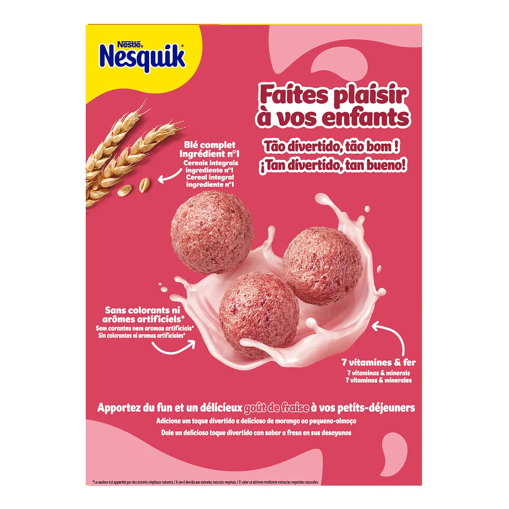 Готовый сухой завтрак Nestle Nesquik Strawberry с витаминами и железом 310 г - фото 4