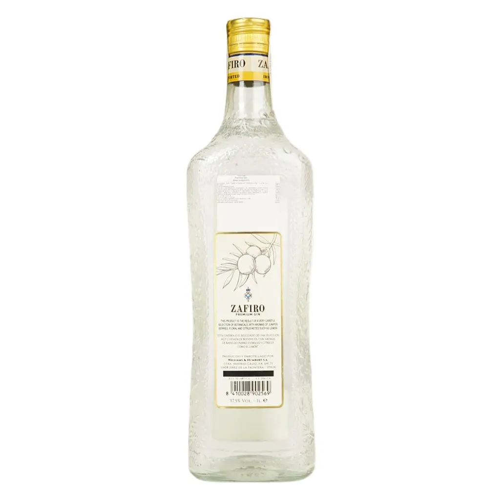 Джин Zafiro Classic 37.5% 1 л - фото 2