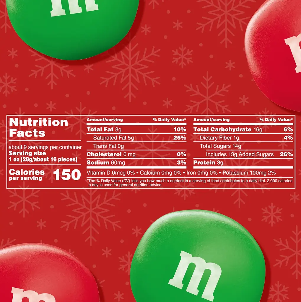 Драже M&M's Peanut Butter Milk Chocolate Red & Green Christmas Candy 260 г - фото 9