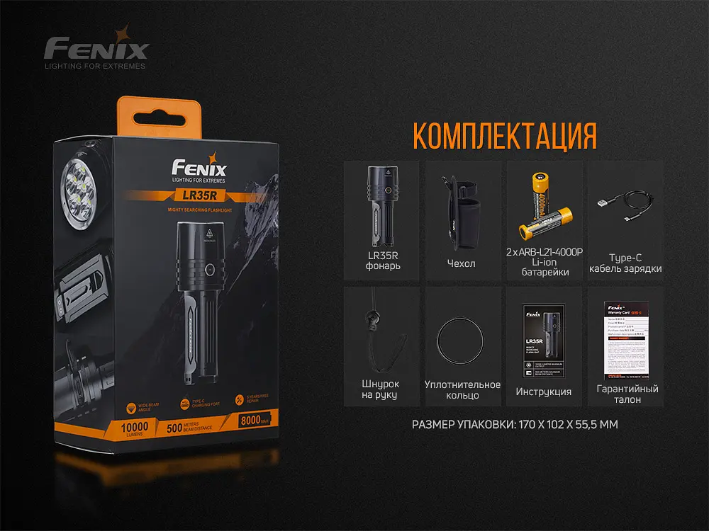 Фонарь ручной Fenix LR35R - фото 18