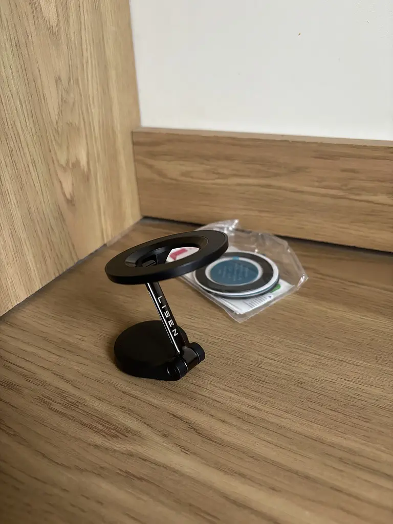 Магнітний автотримач для телефону LISEN 2E785 з підтримкою MagSafe 360° поворот на панель авто чорний (SKU-096) - фото 11