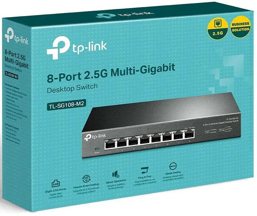 Коммутатор TP-Link TL-SG108-M2 8-Port 2.5G Multi-Gigabit Desktop (TL-SG108-M2) - фото 4