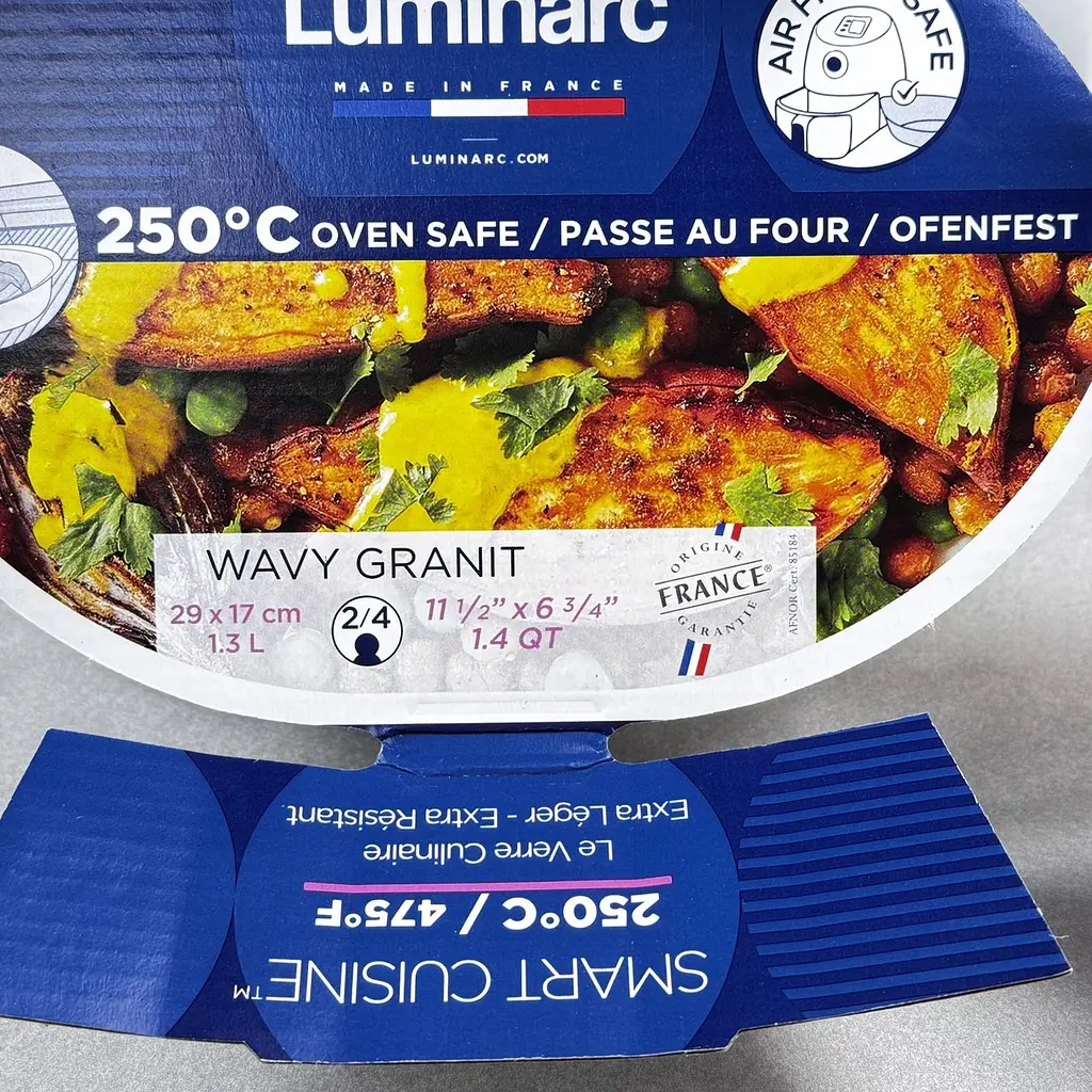 Форма скляна Luminarc Smart Cuisine Wavy Granit для запікання овальна 29 x 17 см (X1632) - фото 4