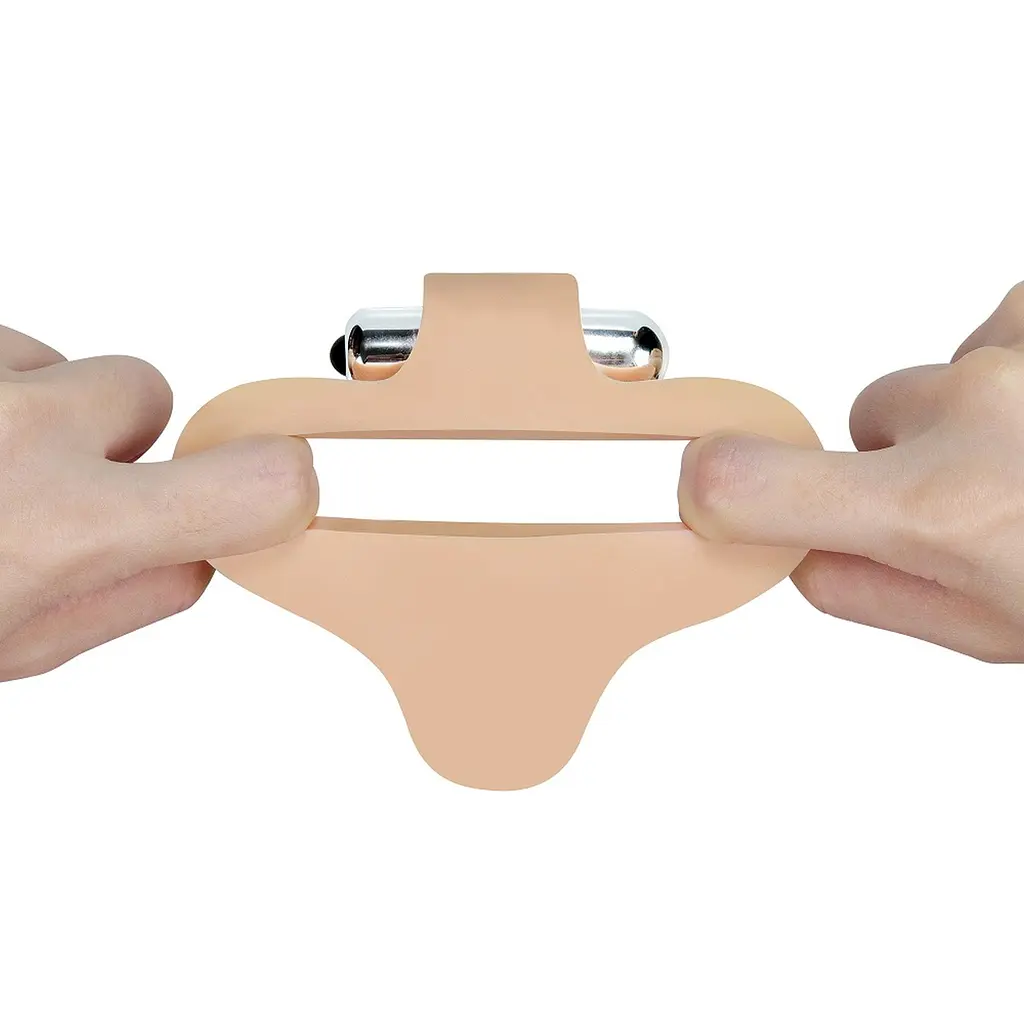 Анальна пробка з ерекційним кільцем The Ultra Soft Double 16.5 см (тілесний) - фото 5