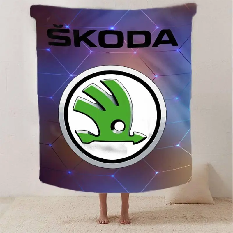 Плед плюшевий на подарунок 3D SKODA 160х200 см - фото 2