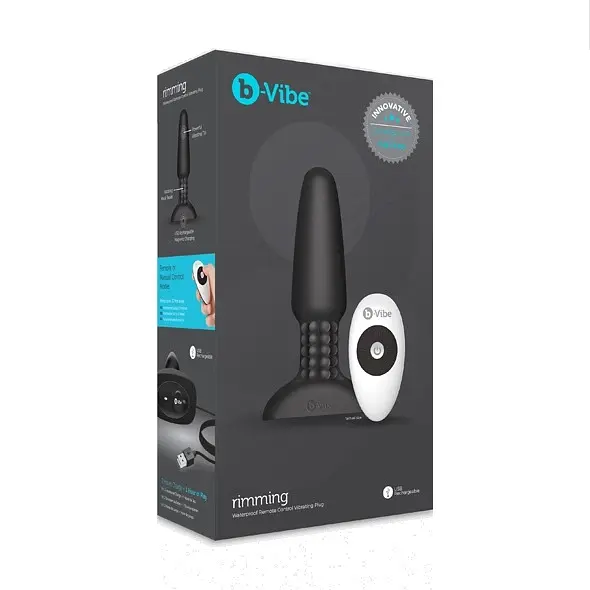 Анальная пробка B-Vibe Rimming Plug 2 15 см (черный) - фото 7