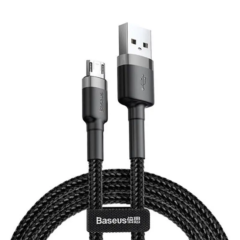 Кабель Baseus Cafule Cable USB to MicroUSB 2.4A 1m CAMKLF-BG1 Black - фото 3
