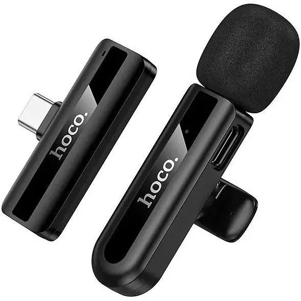 Мікрофонна радіосистема Hoco L20 USB-C Black (6942007655491) [158602] - фото 3