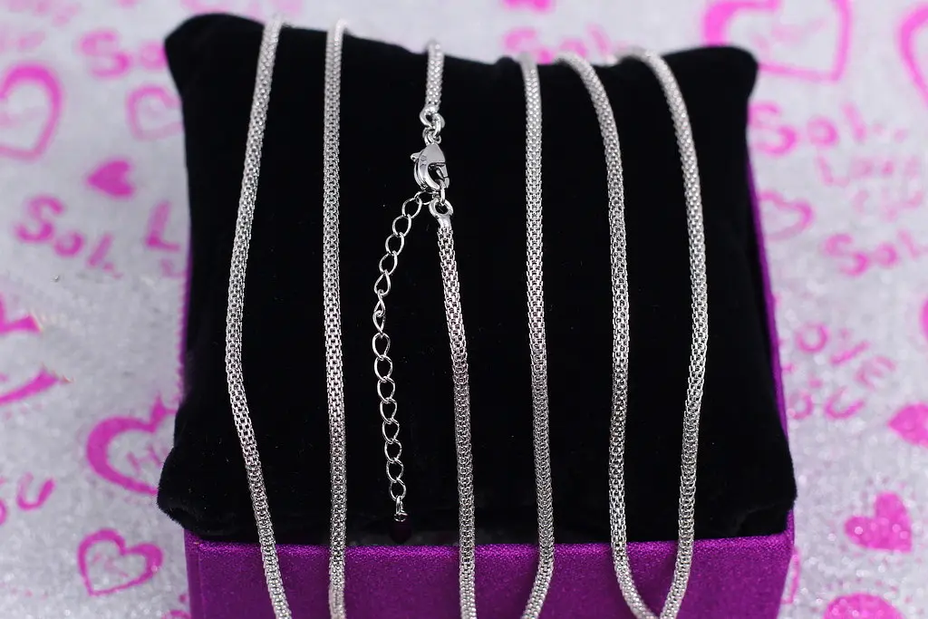 Ланцюг Xuping Jewelry джгут з дірочками 40 см 2 мм добавка 5 см сріблястий