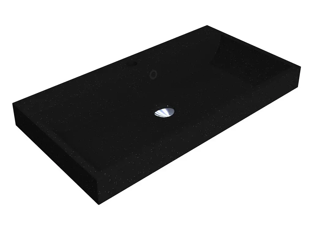 Умивальник Miraggio Varna 800 mirastone black Чорний матовий 0000452 - фото 2