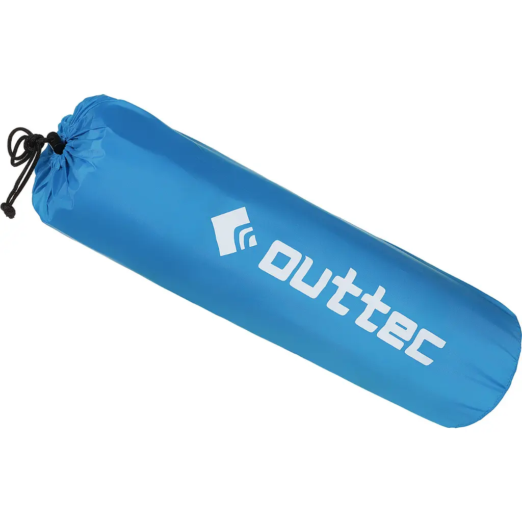 Самонадувний килимок Outtec з подушкою гладкий голубий - фото 6