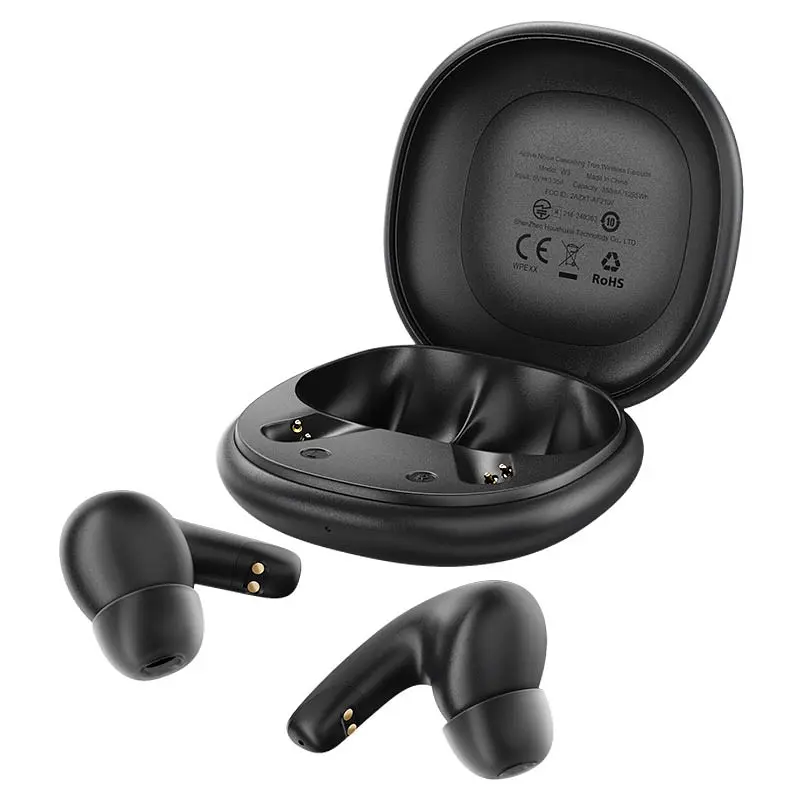 Бездротові навушники Acefast W3 active noise cancelling true wireless earbuds Black (6974316284796) - фото 3