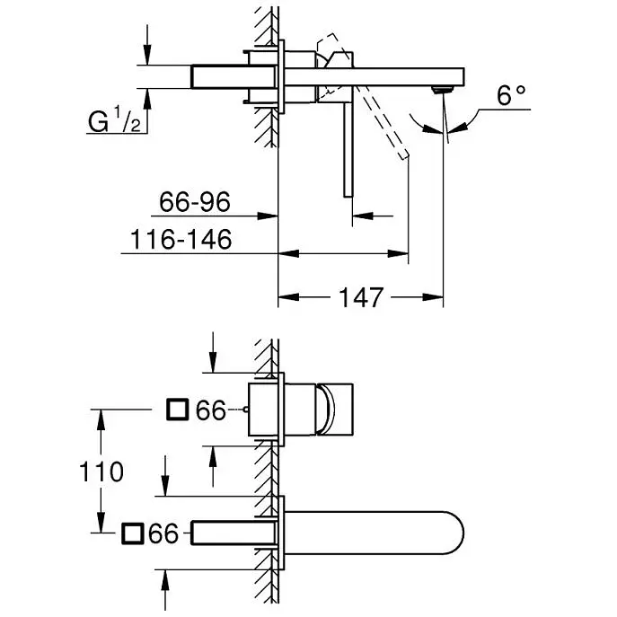 Змішувач для раковини Grohe Plus на 2 отвори, M-Size (29303003) - фото 5