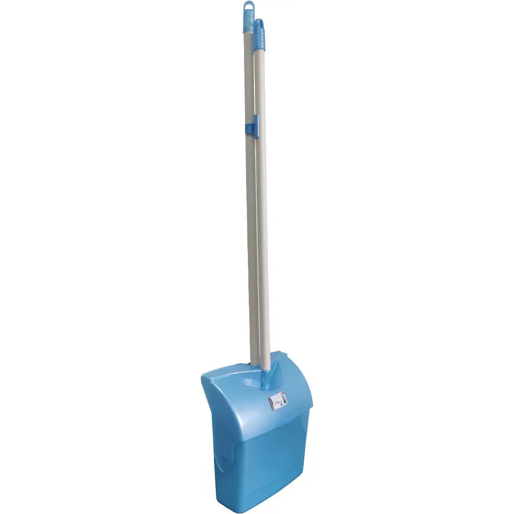 Совок для прибирання Zambak Plastik з довгою ручкою блакитний (ZP-213b) - фото 2