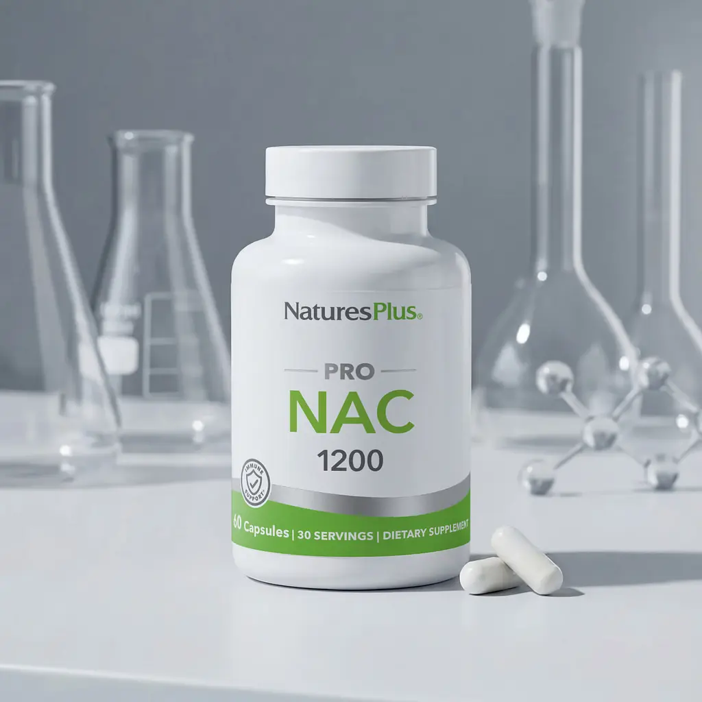 N-ацетил L-цистеїн Natures Plus Pro NAC 1200 уповільненого вивільнення 600 мг 60 таблеток - фото 3