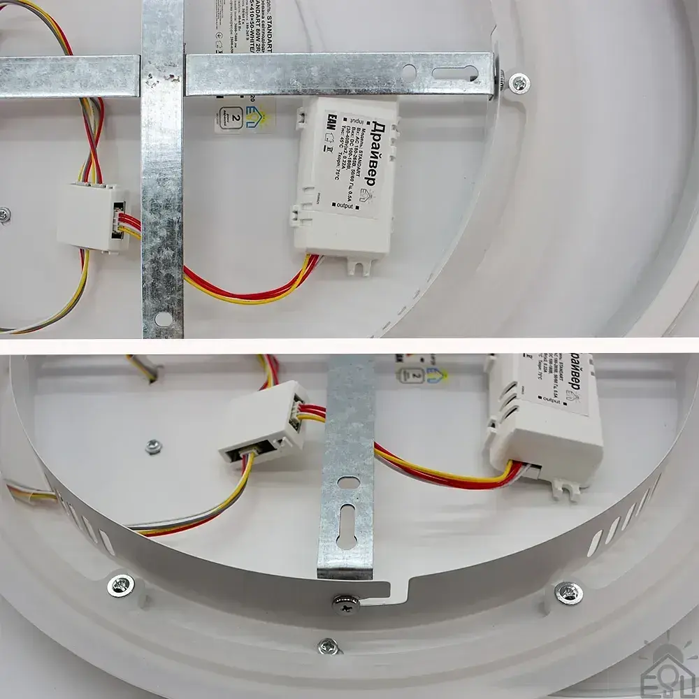 Керована світлодіодна люстра STANDART 80W 2R-ON/OFF-485х410х50-WHITE ESLLSE - фото 7