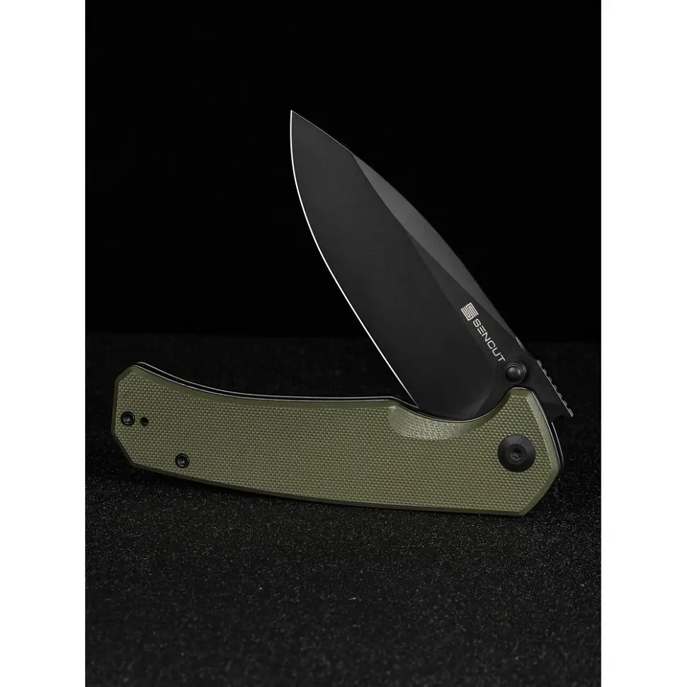 Нож складной Sencut Skarnax S24025-2 зеленый G10, черное лезвие - фото 10