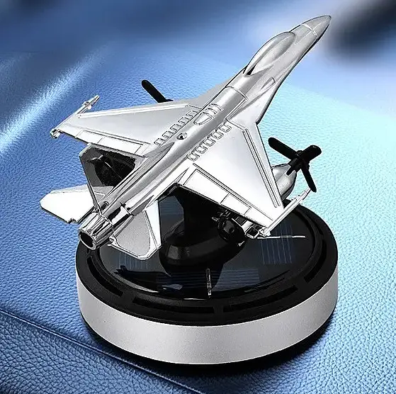 Ароматизатор для автомобіля Винищувач B2 f16 на сонячній батареї Сріблястий - фото 3