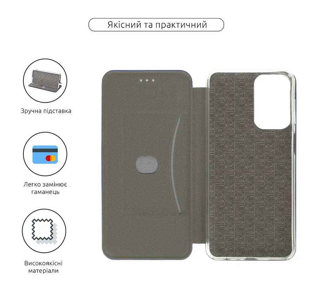 Чехол-книжка для Samsung Galaxy A23 4G (A235)/A23 5G (A236), G-Case, синий, кожаный чехол-книга из экокожи (PU) и TPU, с магнитом, с подставкой и вместительным кардхолдером, противоударный, защита всего корпуса, ArmorStandart (ARM61917) - фото 3