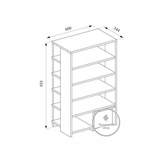 Полиця для взуття Flamecame табуретка з ДСП II O-2 - фото 8