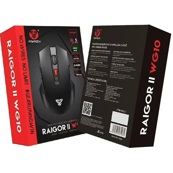 Ігрова бездротова миша Fantech WG-10 RAIGORII PixArt 10G Black - фото 2