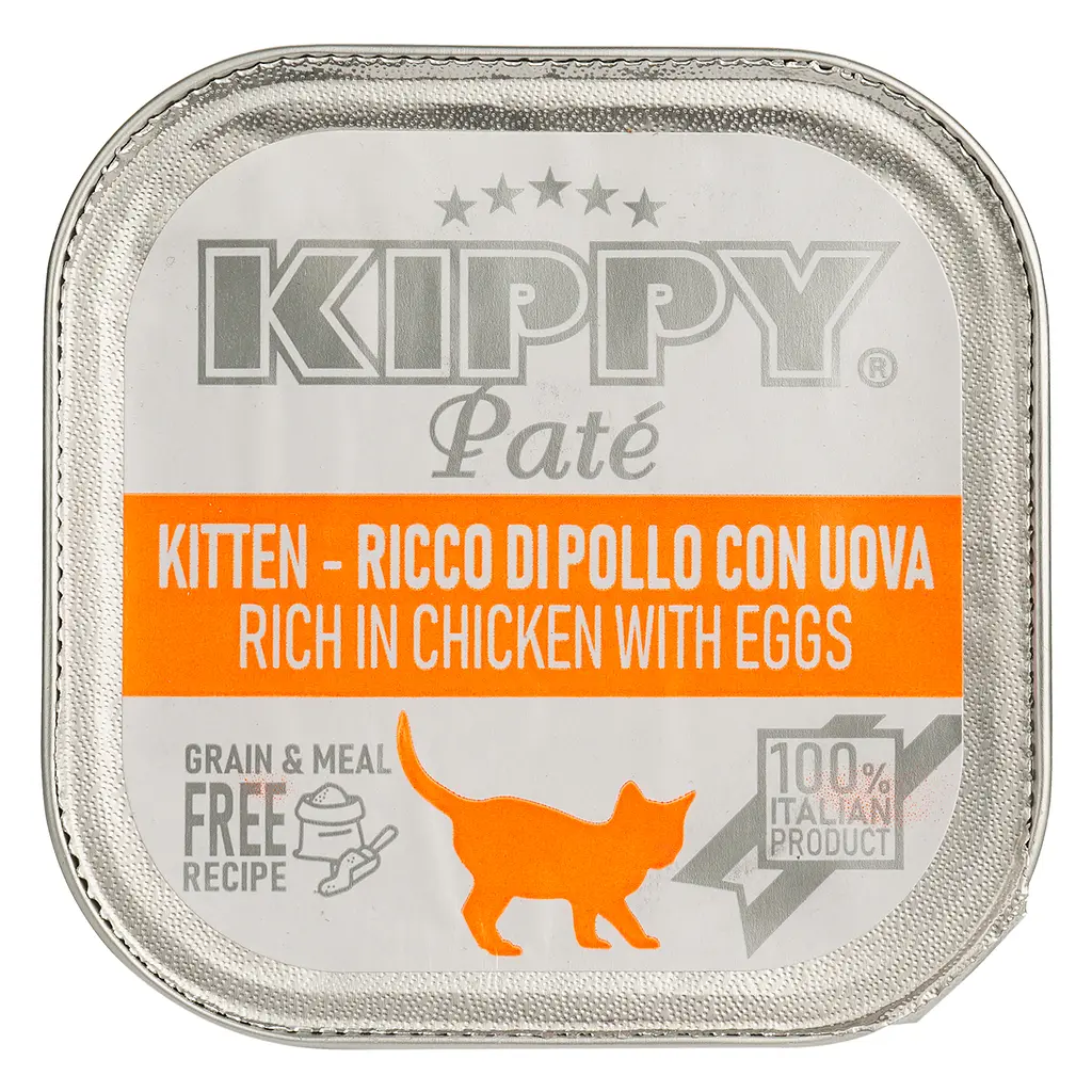 Вологий корм для кошенят Kippy з куркою та яйцями 90 г - фото 1