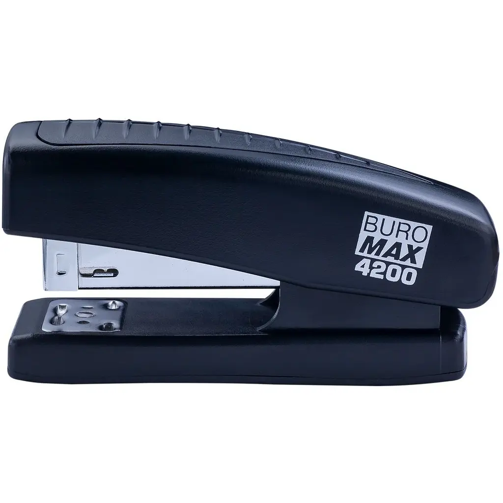 Степлер Buromax пластиковый №24/6, 26/6, 20 листов черный (BM.4200-01) - фото 1