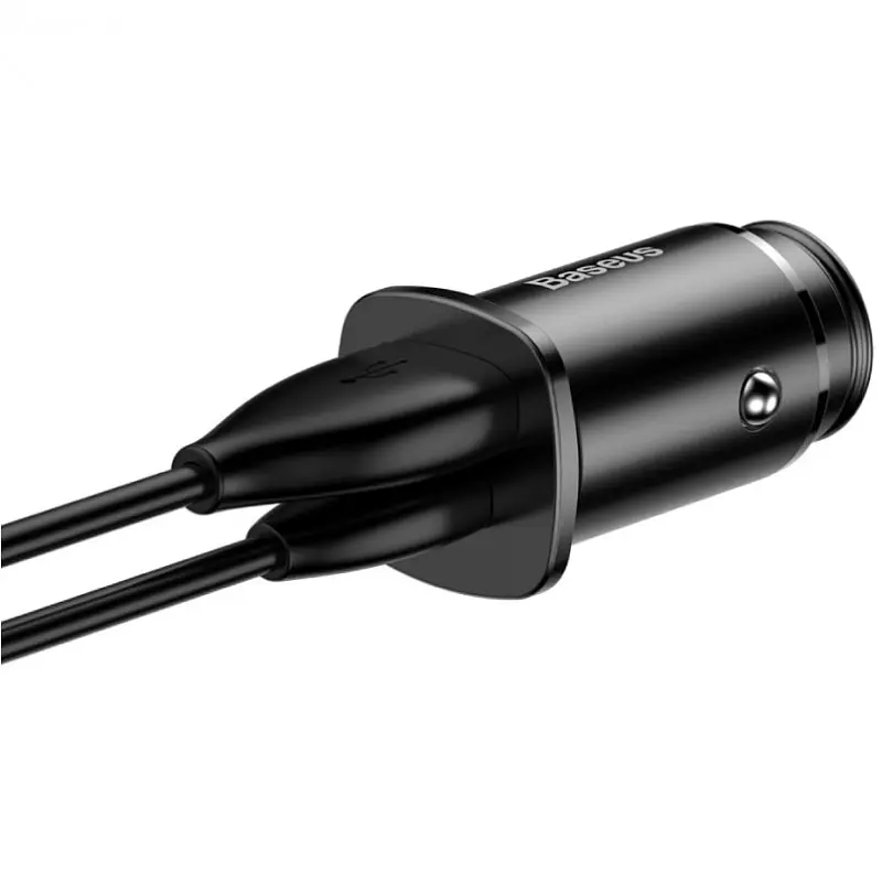 АЗП Baseus Square Metal PD 3.0 QC 4.0+ 30W USB + Type-C (CCALL-AS) Чорний - фото 4