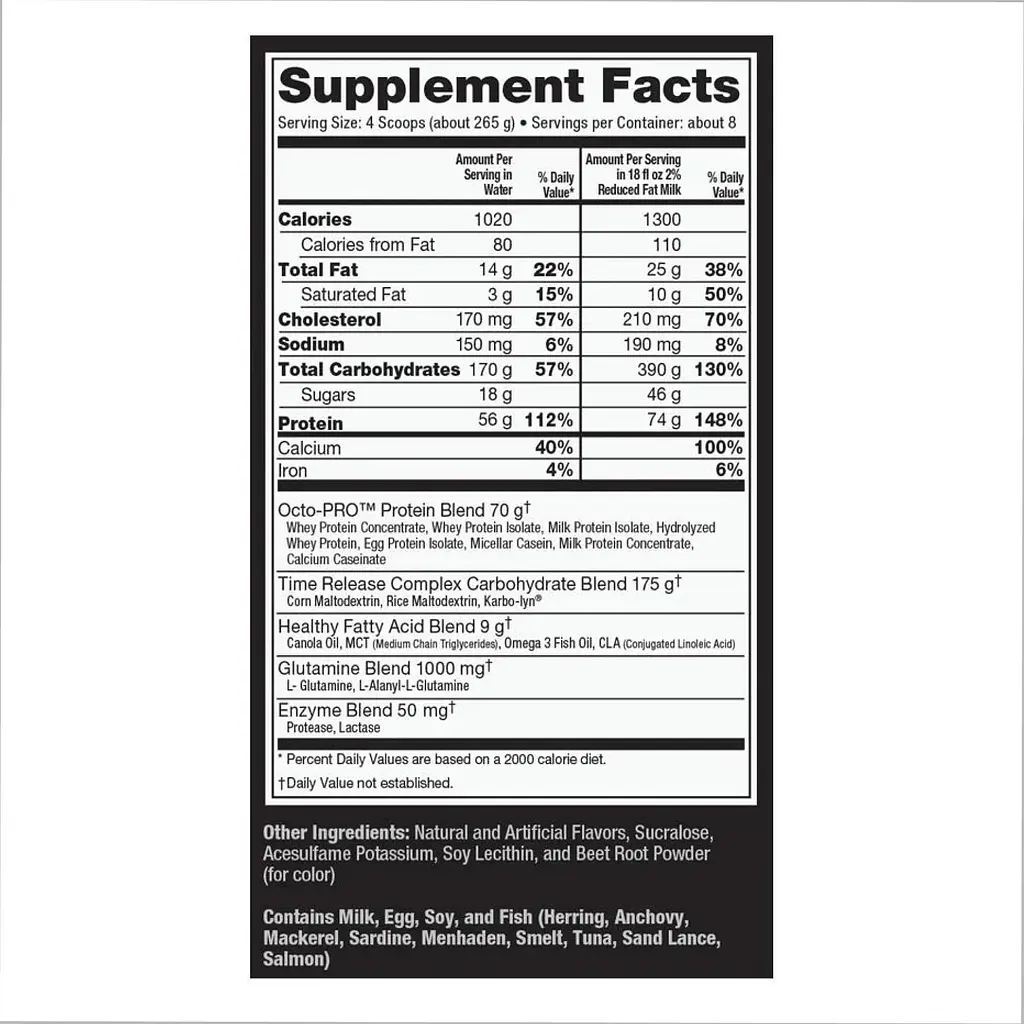 Гейнер Ultimate Nutrition Muscle Juice Revolution 2600 Strawberry 2120 г - фото 2