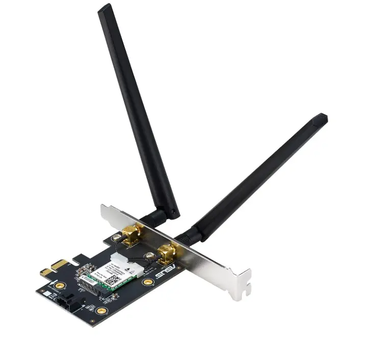 Мережевий адаптер Asus PCE-AX1800 PCI-E Wi-Fi 6 802.11ax 2.4/5GHz до 1201 Mb/s + 574 Mb/s Bluetooth 5.2 2 - фото 2