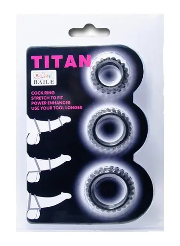 Ерекційні кільця TITAN cock ring set pink Orion BI-210143 87322 - фото 4