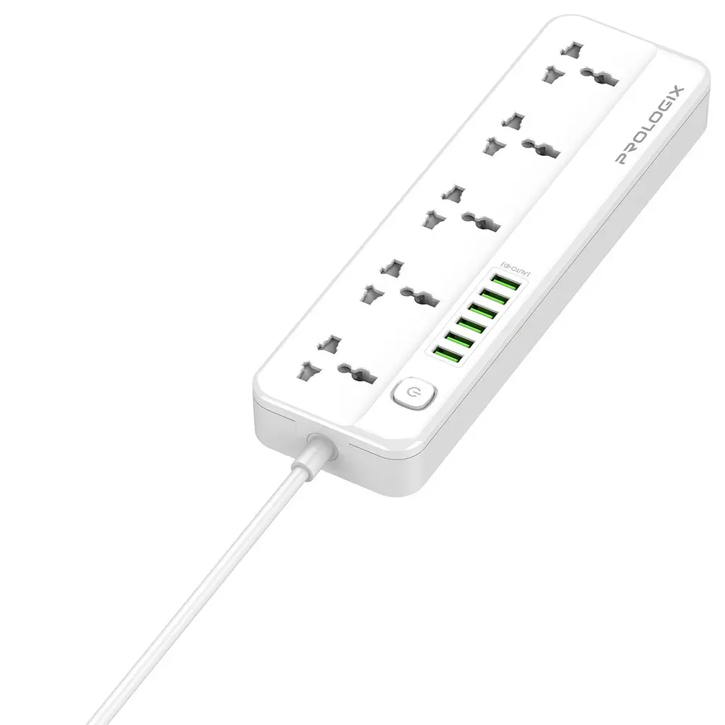 Фільтр живлення ProLogix Premium (PR-SC5614W) 2.5 кВт, 5 розеток, 6 USB AUTO ID, 2 м, білий - фото 5